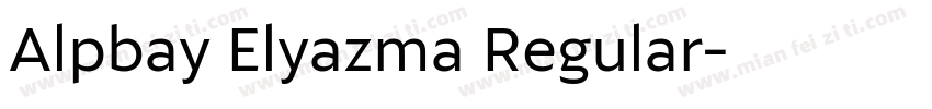 Alpbay Elyazma Regular字体转换